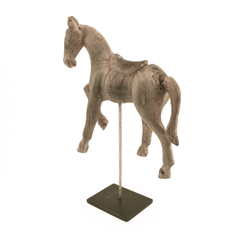 Resin Horse On Stand, 14.75" H x 9" W x 3" D