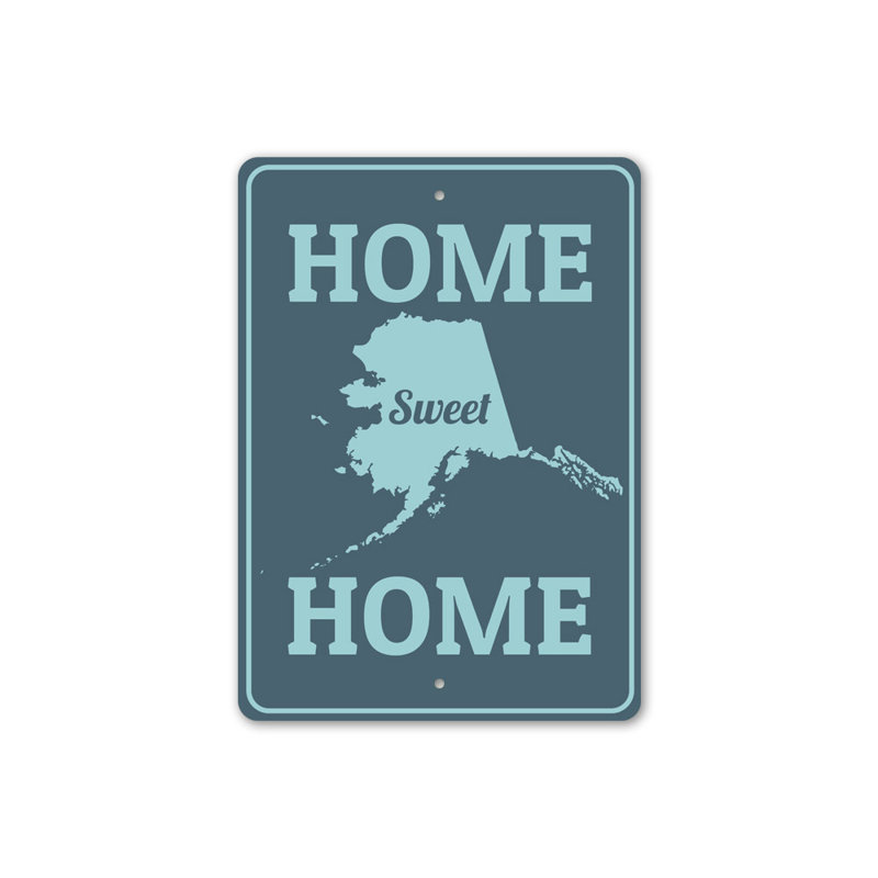 Panneau Home Sweet Home Alaska, H 14 po x l 10 po x P 0,04 po
