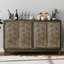 Buffet vintage avec rangement spacieux, 4 portes et tablettes réglables pour une utilisation polyvalente à la maison