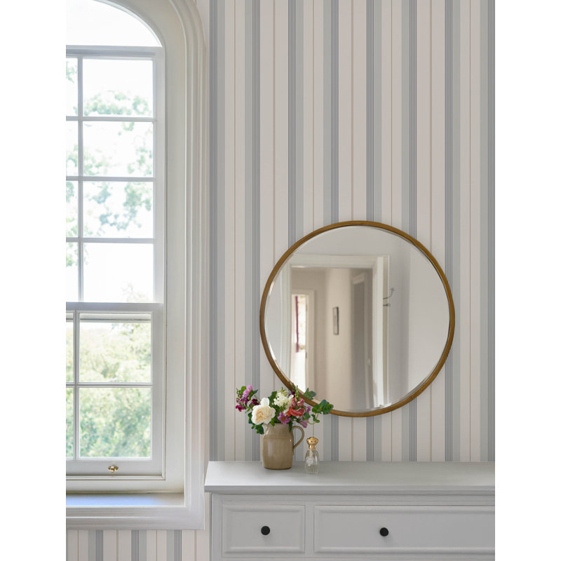Herrgård Light Blue Stripe Wallpaper