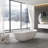 67" Freestanding Solid Surface Bathtub