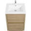 Meuble-lavabo autoportant avec lavabo en résine de pierre et armoire à finition brillante-1280767691