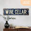 Plaque murale en métal «Cellier» en 2 dimensions - décor rustique bleu vieilli | Art intérieur / extérieur durable avec trous pré-moulés