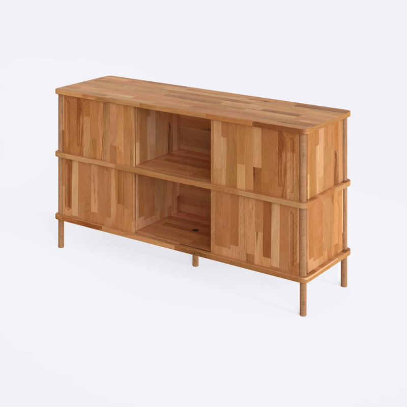 Northampton 60" Wide Minimalist Buffet Sideboard – Solid Wood Storage Cabinet