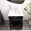 24''Free-Standing With 2 Soft Close Doors And 1 Ceramic Sink Bathroom Vanity Cabinet In Black