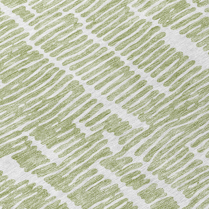Malchow Flatweave Washable Abstract Indoor / Outdoor Rug, Round 8'