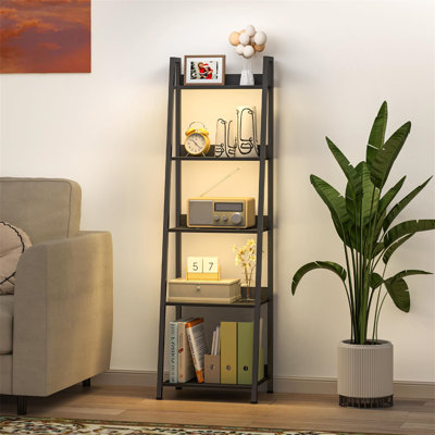 141 cm H x 42 cm W Etagere Bookcase