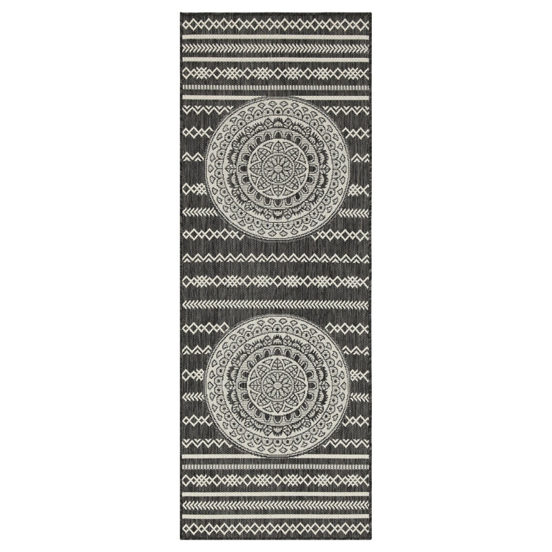 Sunshine GC_HAR2017 Anthracite Indoor/Outdoor Area Rug, Rectangle 5'3" x 7'3"