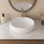 Rhyl 470mm × 330mm Oval  Countertop Basin White Vitreous China Bathroom Sink