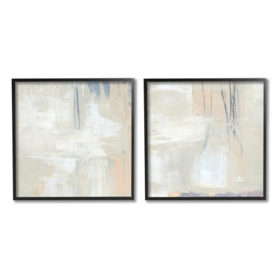 «Beige Abstract Collage Composition», ensemble de 2 estampes numériques par Annie Warren