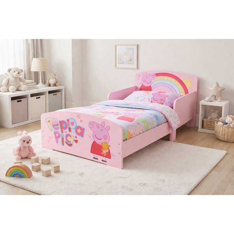 Cot Bed / Toddler (70 X 140cm) Toddler Beds Bed Frame, Peppa Pig Pink