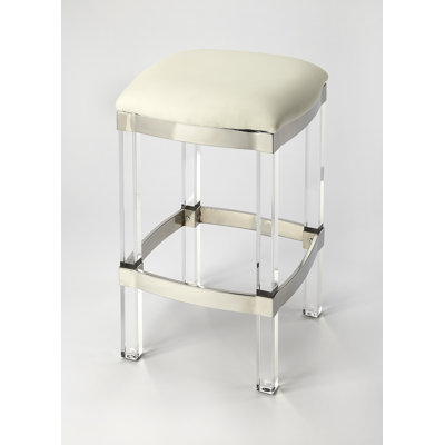 Jordan Acrylic & Leather 24" Counter Stool