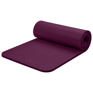 Tapis de yoga antidérapant de 1 po d'épaisseur avec sangle de transport en nylon