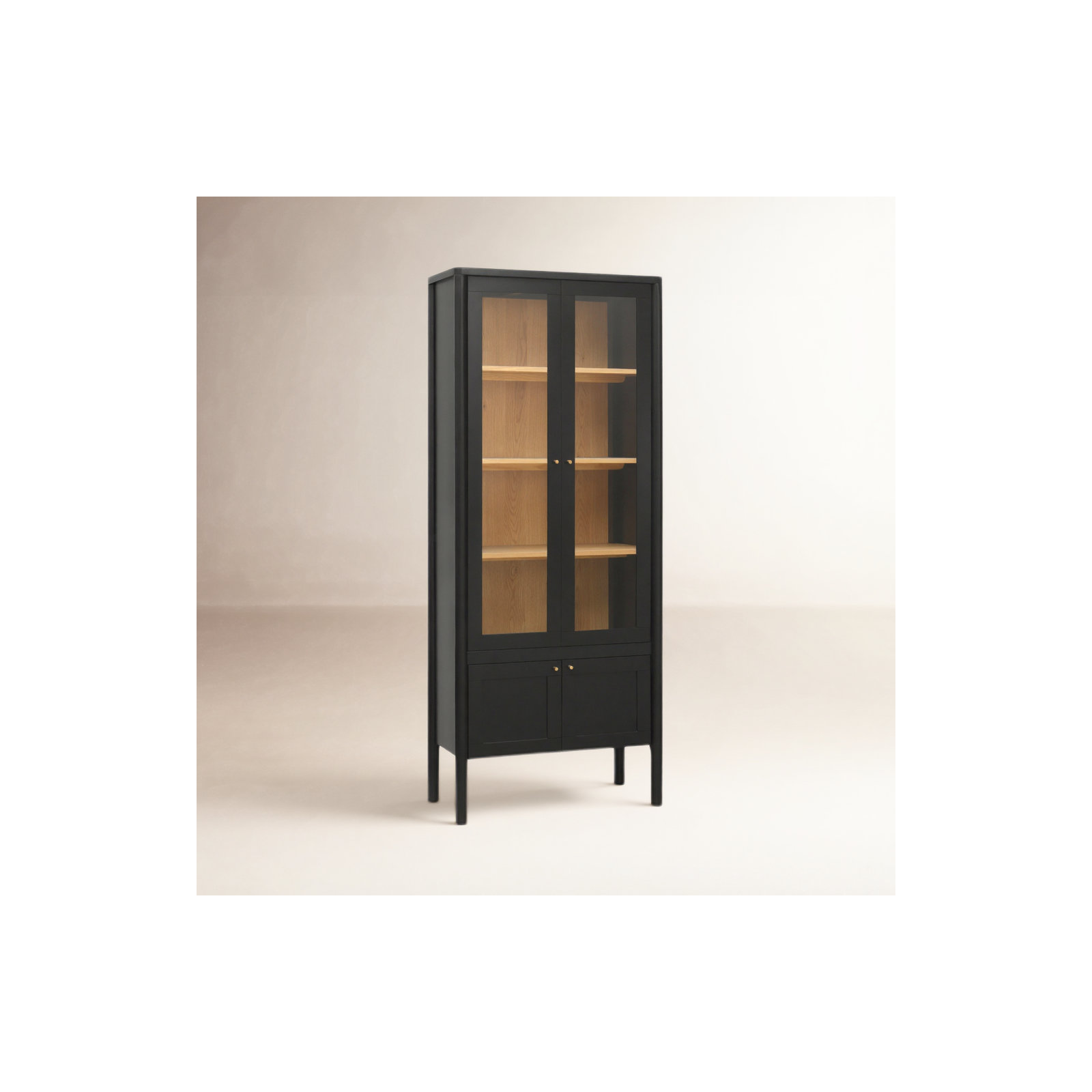 2-Door Storage Cabinet, Black