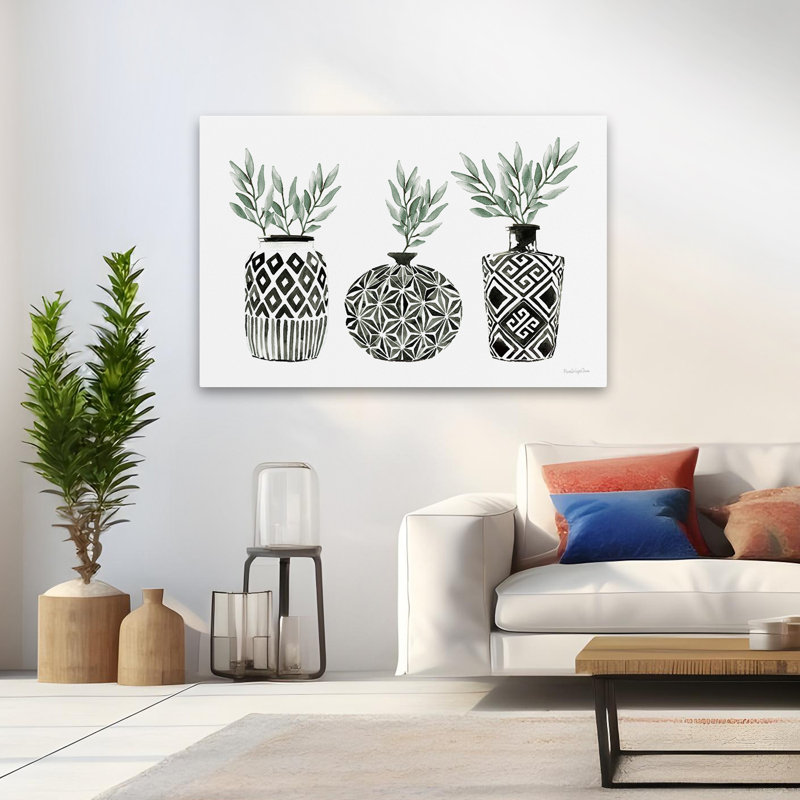 Botanique - Vases géométriques I, H 32 po x l 48 po