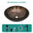 Bathroom Artistic Tempered Glass Vessel Bathroom Sink With Black Faucet And Pop-Up Drain