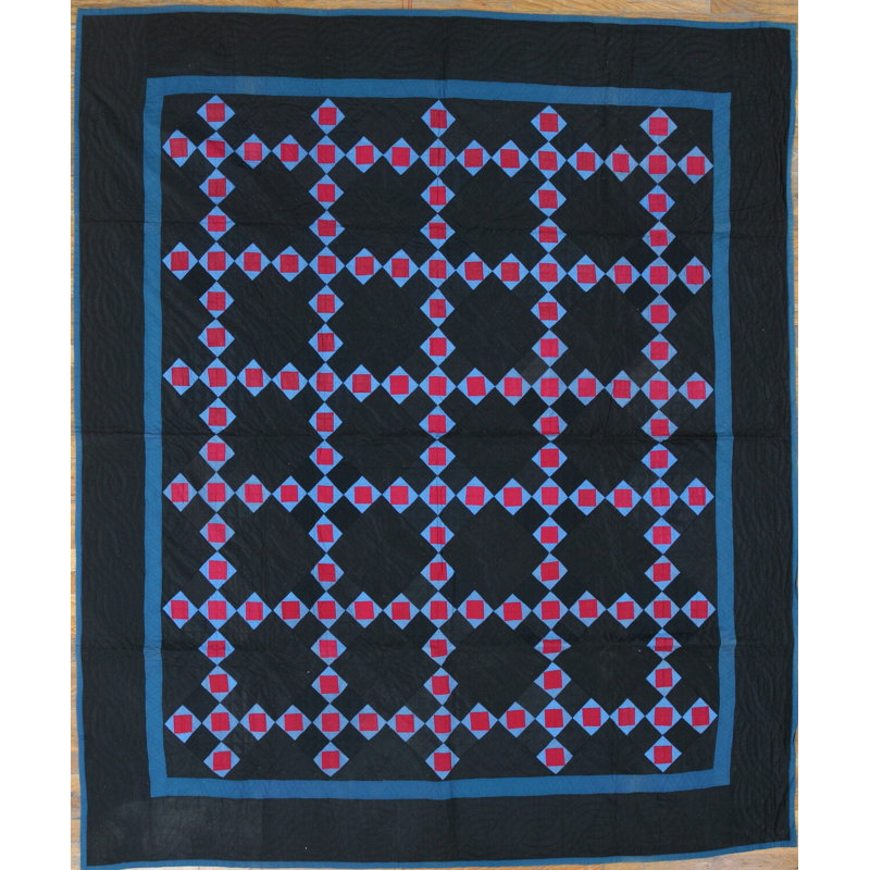 Tapis antique en laine multicolore Allover