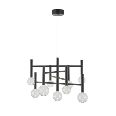 Terra Chandelier - Black - 9- Light - 25.5" Dia.