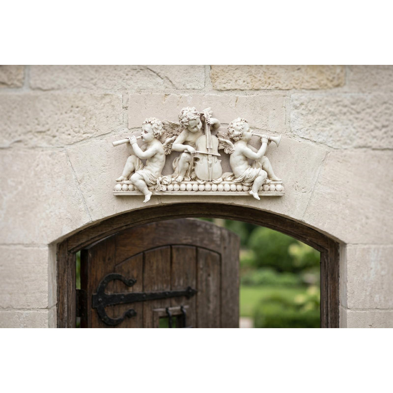 Fronton mural sculptural Angelic Notes