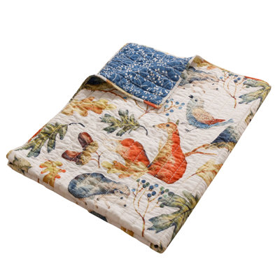Jeté multicolore en microfibre avec bourre en mélange de coton 50 po x 60 po Greenland Home Fashions Willow