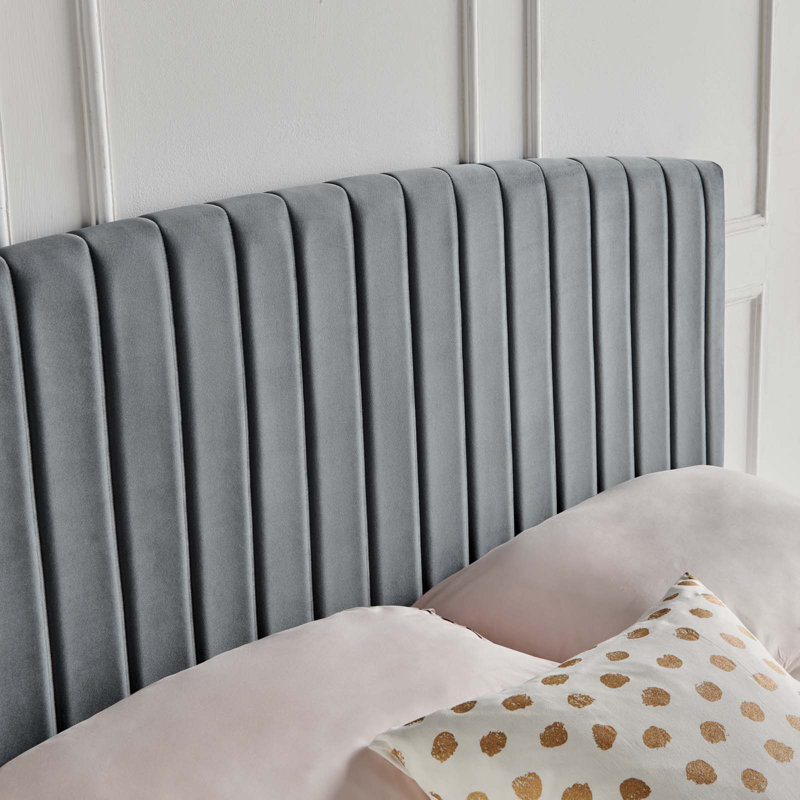 Rebecca Performance Velvet Headboard, Charcoal, Full/Queen
