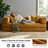 78.8-Inch Upholstered Double Sofa Bed, Modular Sofa Bed, Includes 2 Throw Pillows, Foldable Sofa-172540477