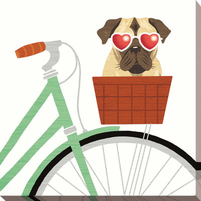 «Beach Bums Pug Vélo I», impression
