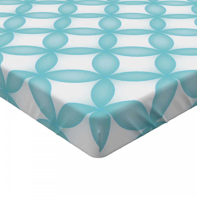 Microfiber Geometric Fitted Sheet, Full Fitted Sheet