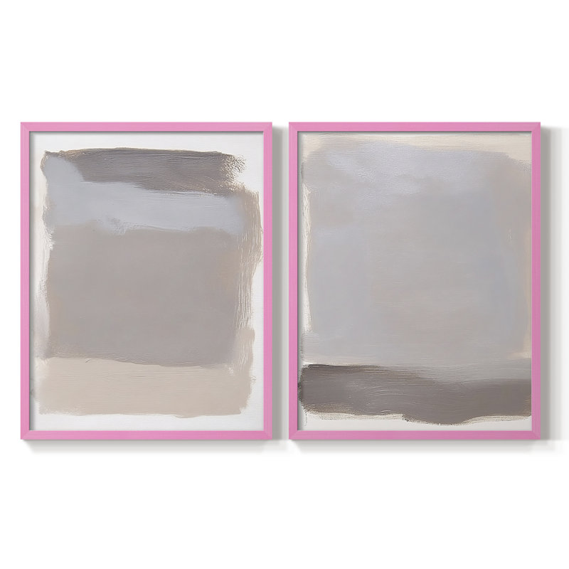 ABSTRACT Series DCCXVII-Premium Framed Print -Ready to Hang - No Nails Required - No Nails Required, 11" H x 18" W, Pink