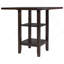 Ensemble de salle à manger 5 pièces à hauteur de comptoir en bois avec chaises rembourrées et étagères de rangement-1740375845-1740375846