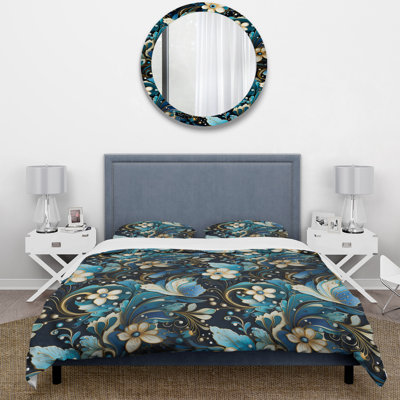 Art Deco Inspirations Paisley Pattern I - Ensemble de housse de couette à motif cachemire