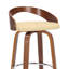 Tabouret de bar pivotant à hauteur de comptoir ou de bar avec dossier bas ouvert en similicuir et bois-41670447-62257034-80824321
