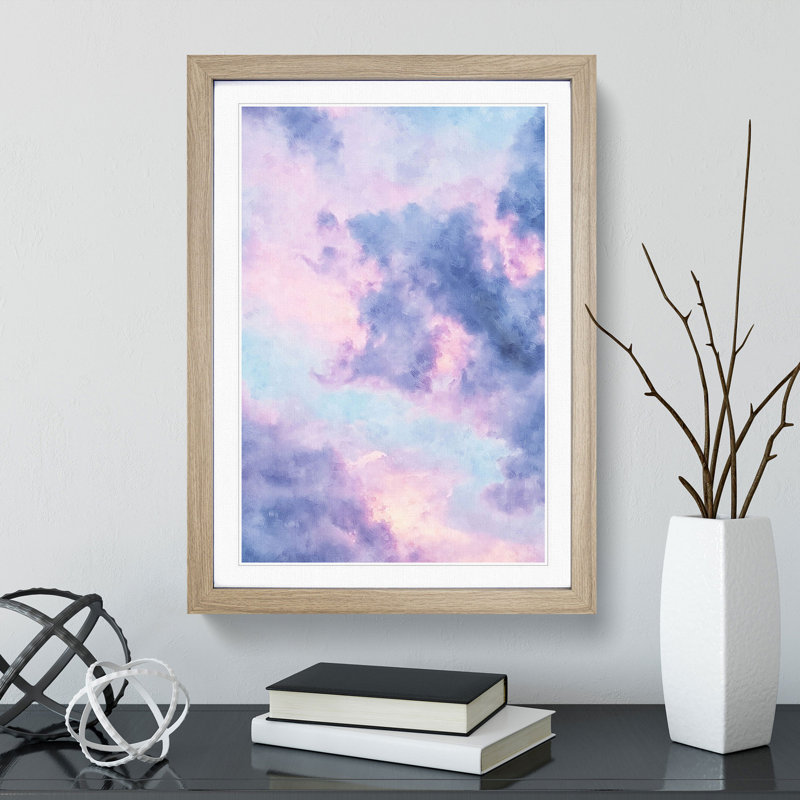 The Purple Clouds - Picture Frame Painting Print, Oak Framed, 45cm H x 33cm W x 2cm D