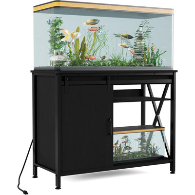 Aquarium Stand For Fish Tank, Tank Stand Table With Power Outlet For Aquarium Kit ,Metal Fish Stand Cabinet With Storage