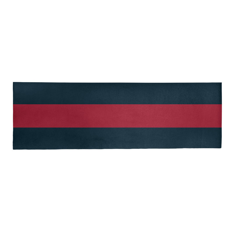 Tapis à rayures en poly-noir houston, Tapis de couloir 2 pi 6 po x 8 pi