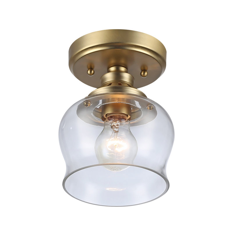 Plafonnier semi-encastré 1 lumière Zarach, Bronze champagne brossé
