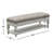 Colchester Chenille Upholstered Bench with Shelves