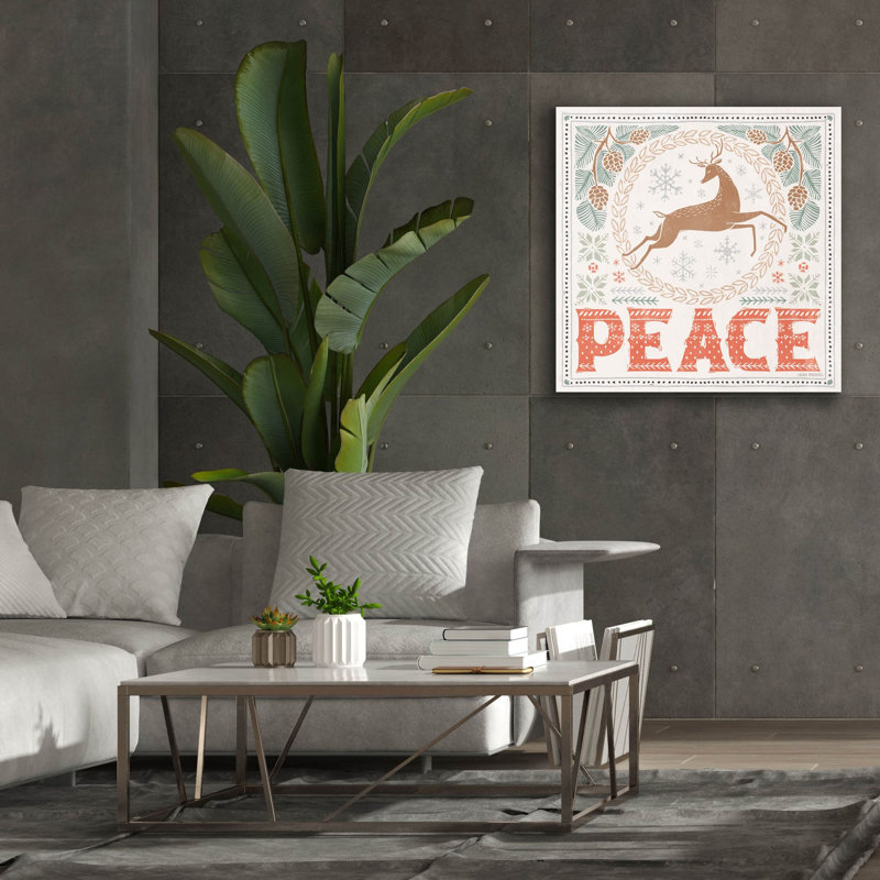 "Epost Graffiti" Frosty Forest 4 White "par Laura Marshall, art mural sur toile, H 37 po x l 37 po x P 1,5 po