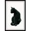 « mystérieux black chat » par parvez taj,-cadre photo imprimé sur papier-1510173380