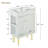 21.6" White Bathroom Vanity, Combo Cabinet, Single Ceramic Sink, Left Side Storage
