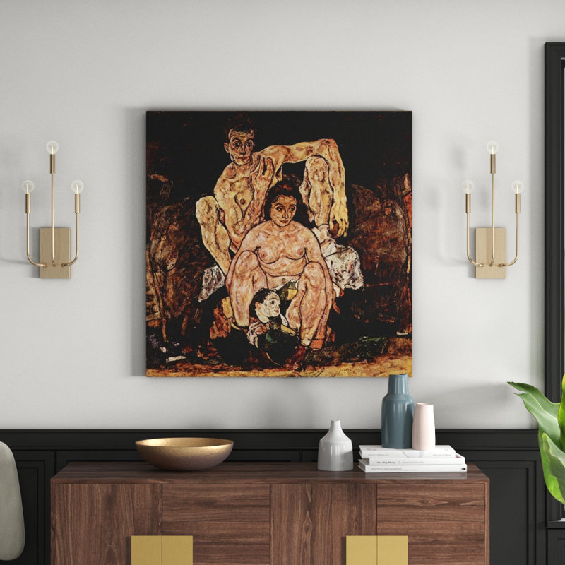 Egon Schiele - Wrapped Canvas Painting, 50cm H x 50cm W x 1.8cm D
