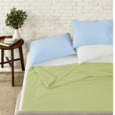 Cooling Sage Bedding Set, 108x90'', All-season Comfort With Premium Nylon Material