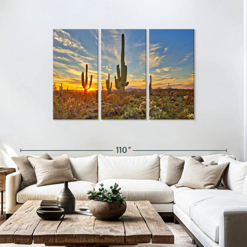 Cactus de Saguaro, désert de Sonora, Alvord, H 48 po x l 74 po