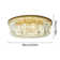 Flush Mount 23.6" Ceiling Light Luxury Crystal Creative Circular