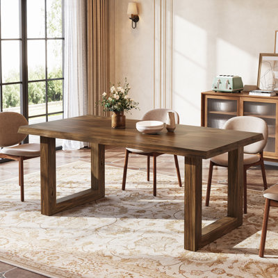 63" Live Edge Solid Wood Dining Table