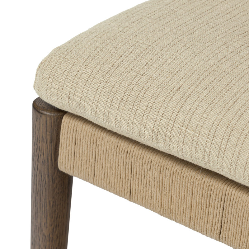 Amira Armless Dining Chair, Brown/Laine Natural