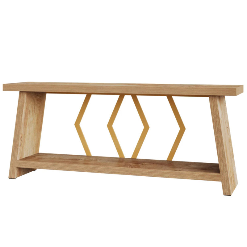 Sofa Table,Storage Console Table,Entryway Table, 31.52" H x 70.92" W x 11.62" D, Natural