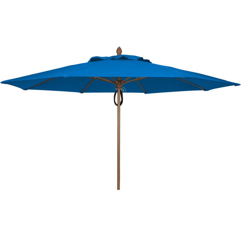 Parasol de marché 11 'Prestige, Bronze champagne, Bleu pacifique