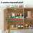 Sideboard Buffet Cabinet With 3 Rattan Doors,Modern Kitchen Storage Console Cabinet For Entryway Living Room-1585416705