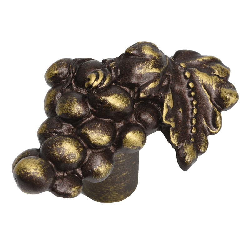 Bacchus grand bouton droit , Laiton antique